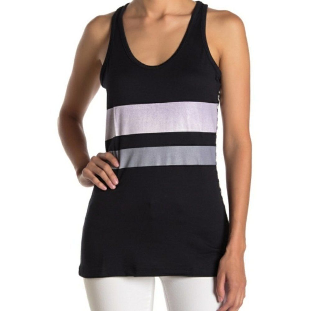 Poof! Stipe RazorBack Tank Top NWT